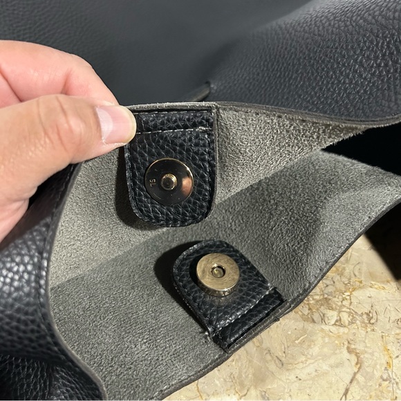 XL Black Tote Bag With Small Coin Purse Attached - Picture 11 of 16